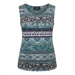 Red Coral Sleeveless Tunic,  Stretch, Attractive Print, Lightweight, Airy